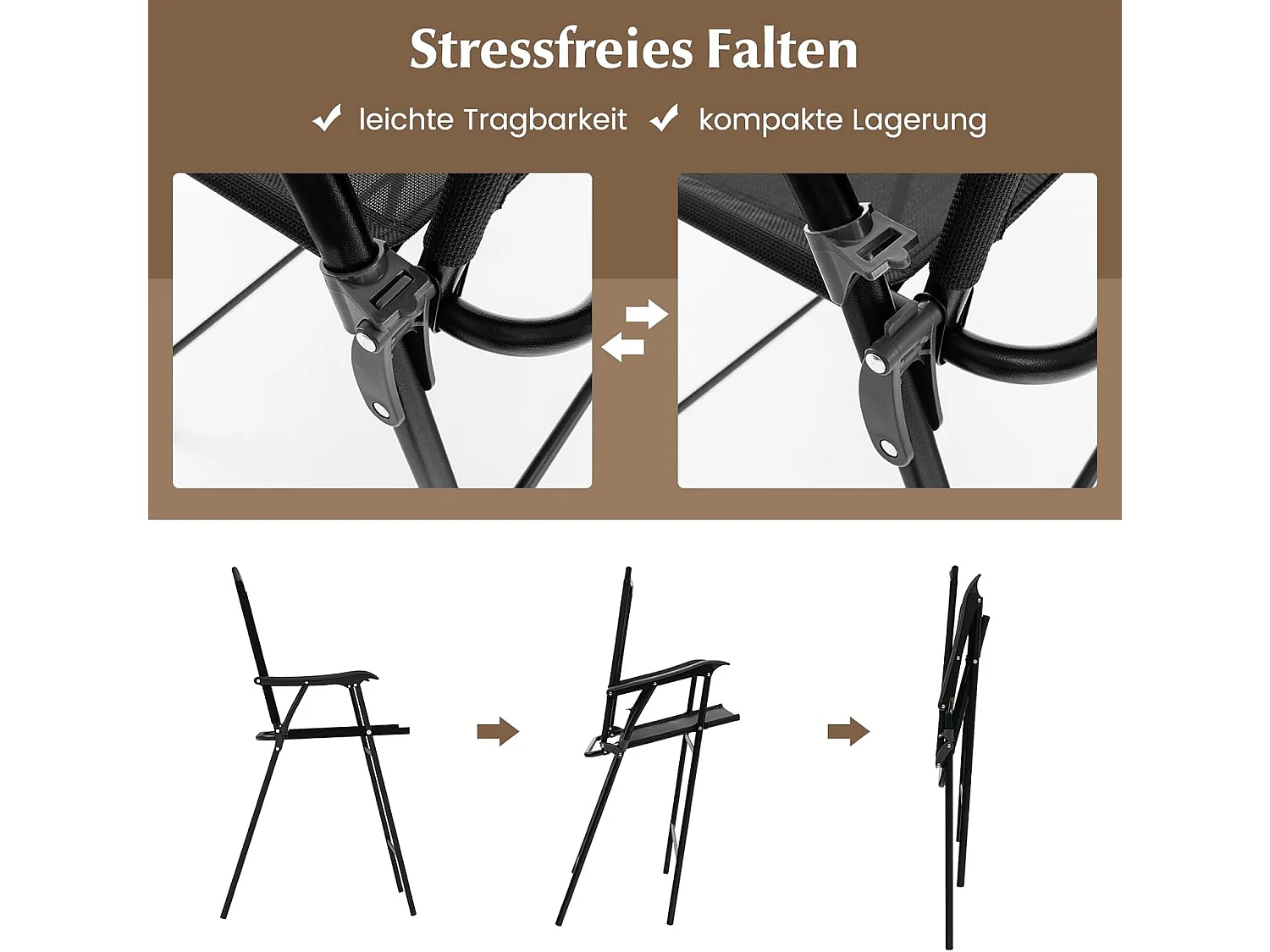 Bistrotafel met 2 inklapbare stoelen en paraplugat, 3-delige outdoor barkrukset, balkonmeubel, balkonset, tuinmeubelset, zitgroep, tuingarnituur ZB33963