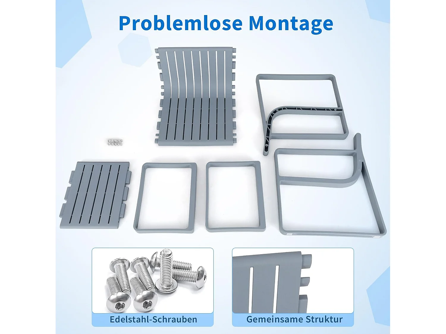 2-delige tuinmeubelset, weerbestendige balkonset van PP, balkonmeubelset, tuinstoel met tafel, terrasmeubels, tuinset, zitgroep grijs ZB33173