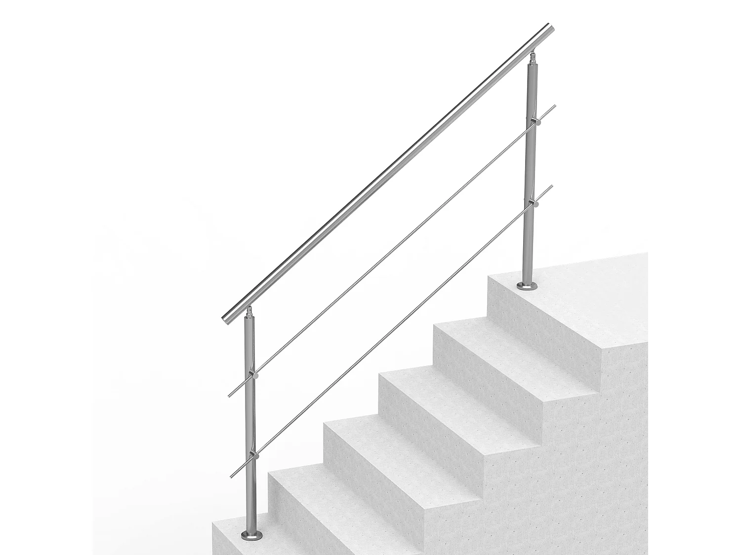 Ringhiera per Esterni SucceBuy Confezione da 2 Ringhiere per Gradini da Esterno con Barre Trasversali per Veranda e Terrazza, 70,9 Pollici