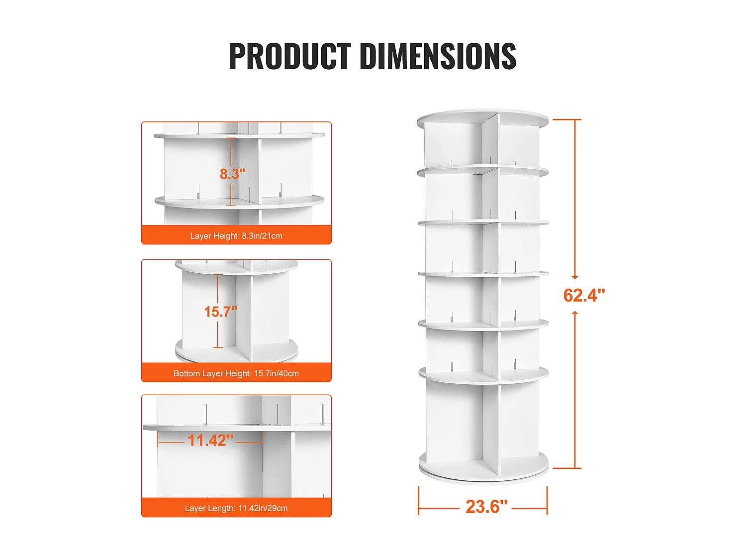 Mobile per Scarpe, SucceBuy Scaffale Girevole 6 Livelli Bianco con Rotazione Fluida Ottimizza lo Spazio per 36 Paia Ideale per Guardaroba e Ingressi