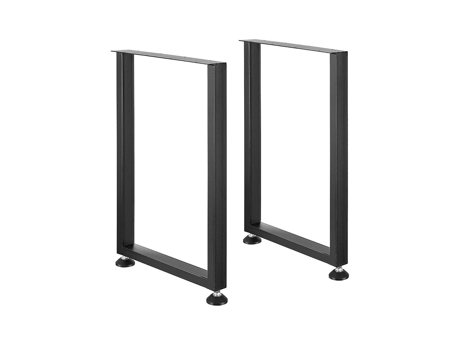Pieds de Table SucceBuy Lot de 2 Pieds de Meuble Réglables 711,2 mm – Acier Carré Massif, Noir