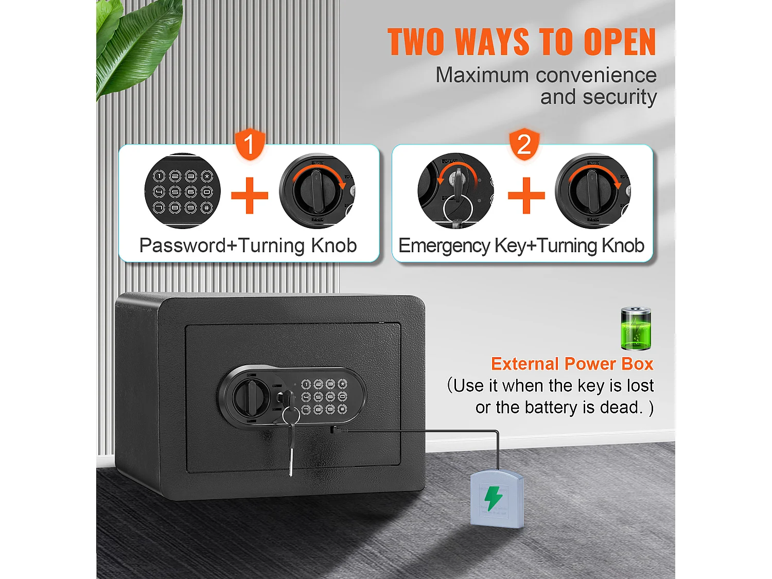 0,5 Kubieke Voet Stalen Geldkluis SucceBuy, Goud, 13,8 x 9,8 x 9,8 inch