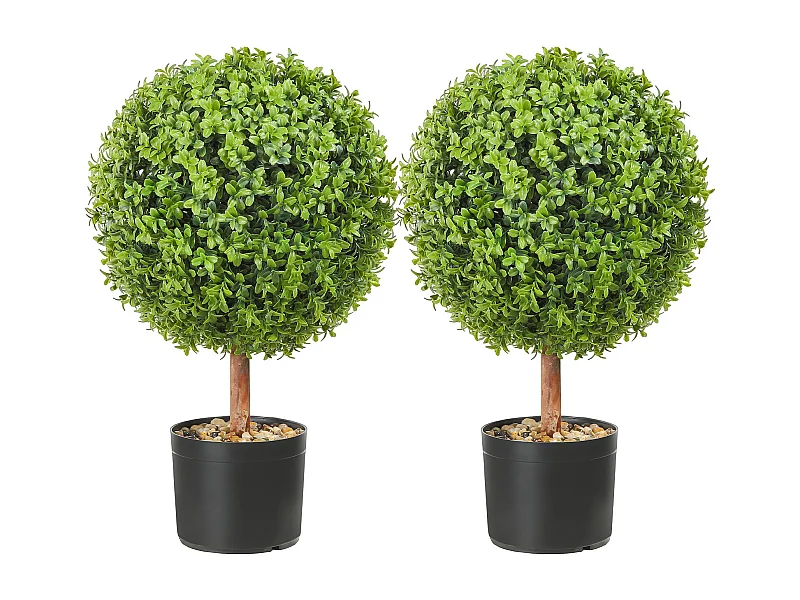 Kunstboom SucceBuy 2' Kunstmatige Topiary Boom Nepplant Vervangbare Bladeren Woondecoratie