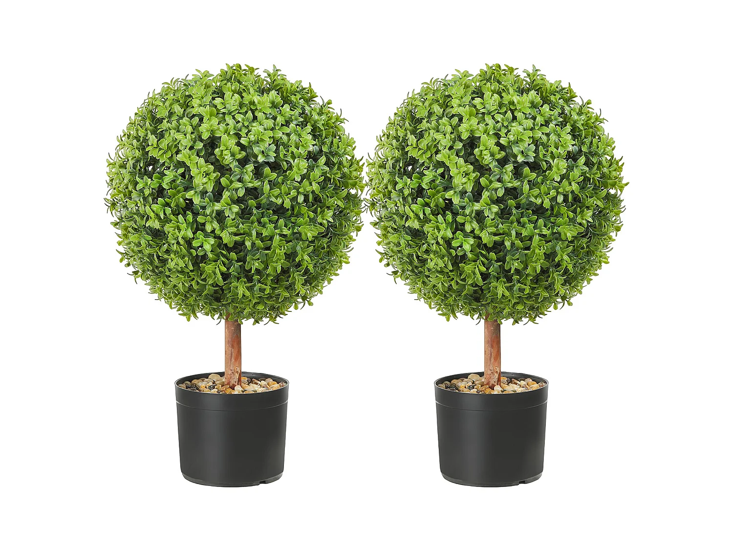 Árbol Topiario Artificial SucceBuy Árbol Topiario Artificial de 2 Pies, Planta Falsa, Hojas Reemplazables, Decoración Del Hogar.