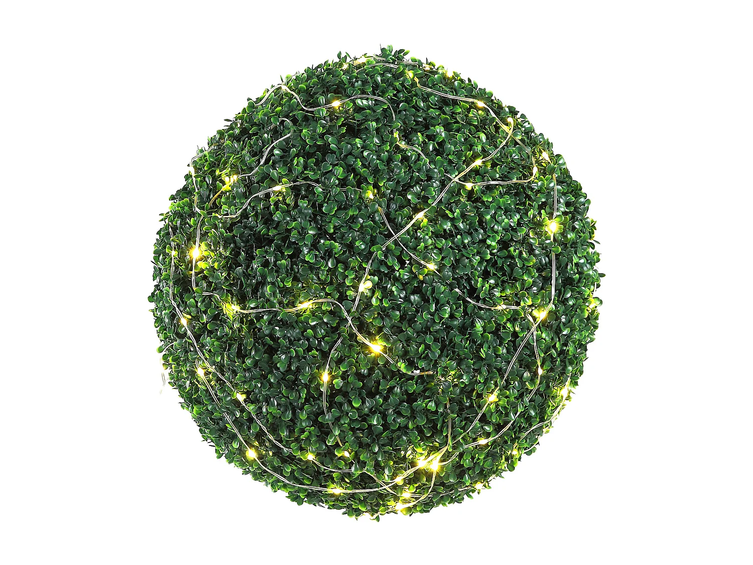 Arbre Artificiel SucceBuy Boule de Verdure Artificielle Topiaire de 20 Po, Fausses Plantes pour Décoration Intérieure/Extérieure