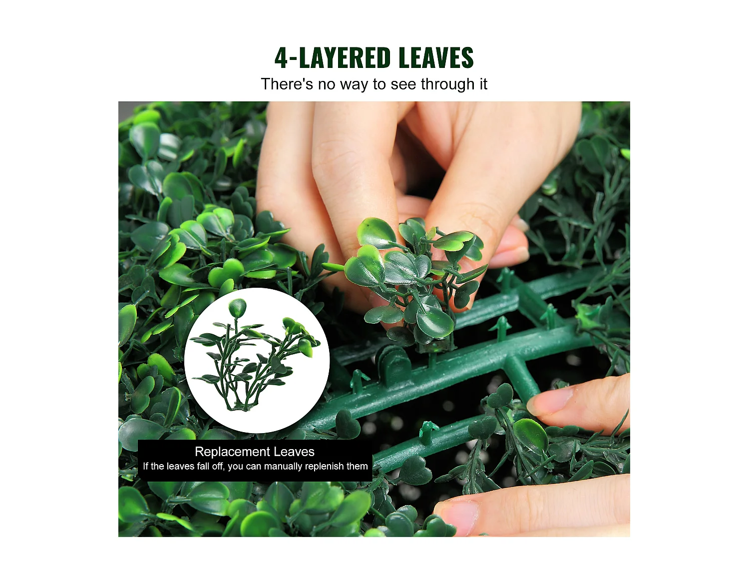 Arbre Artificiel SucceBuy Boule Topiaire Artificielle de 16 Po, Fausses Plantes Vertes pour Décoration Extérieure/Intérieure