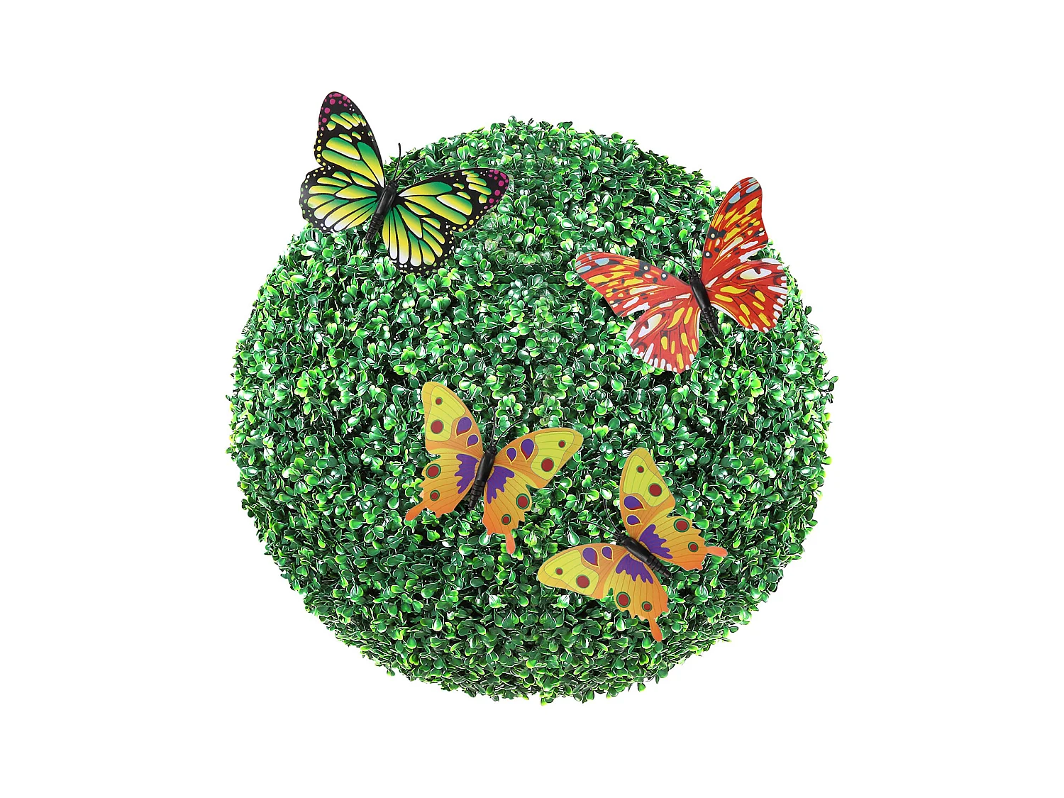 Arbre Artificiel SucceBuy Boule Topiaire Artificielle de 16 Po, Fausses Plantes Vertes pour Décoration Extérieure/Intérieure