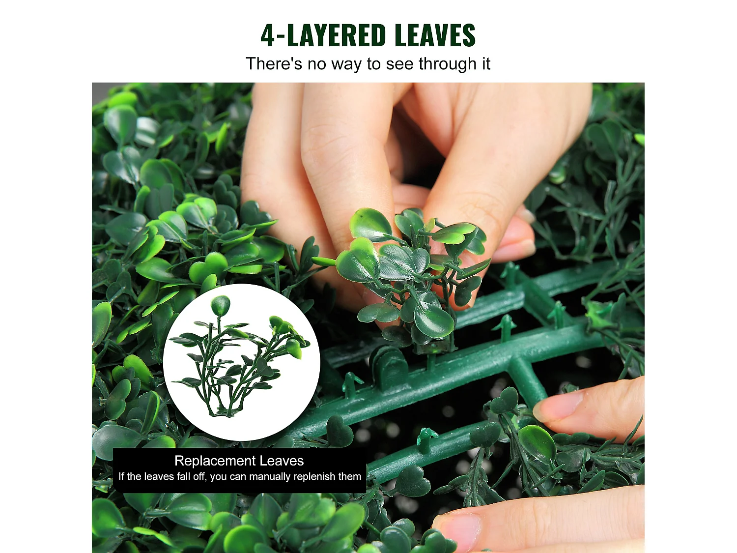 Arbre Artificiel SucceBuy Boule Topiaire Artificielle de 16 Po, Fausses Plantes Vertes pour Décoration Extérieure/Intérieure