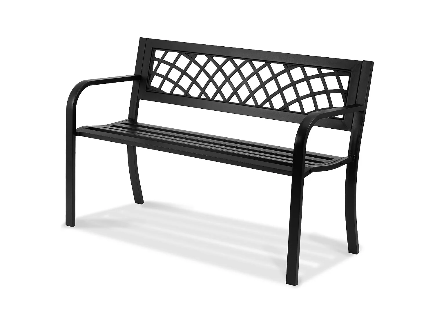 Banc de Jardin en Métal 117 cm pour l'Extérieur SucceBuy, d'une Capacité de 480 Livres, pour le Patio, le Parc, la Cour, le Porche