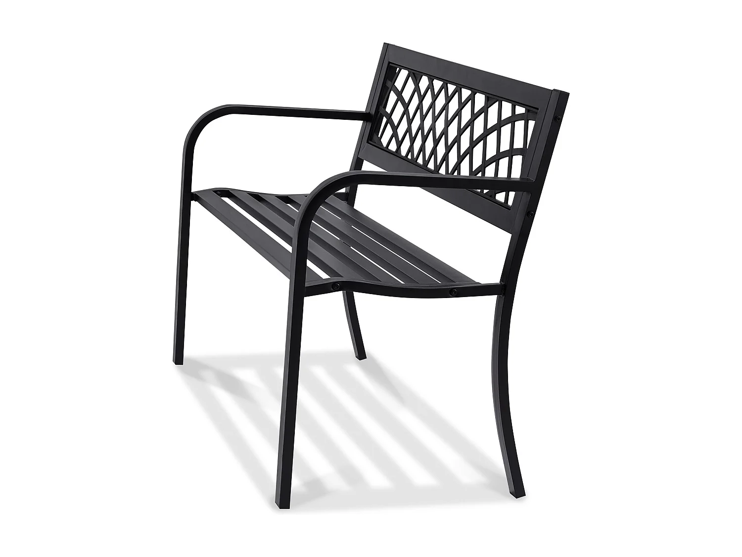 Banc de Jardin en Métal 117 cm pour l'Extérieur SucceBuy, d'une Capacité de 480 Livres, pour le Patio, le Parc, la Cour, le Porche