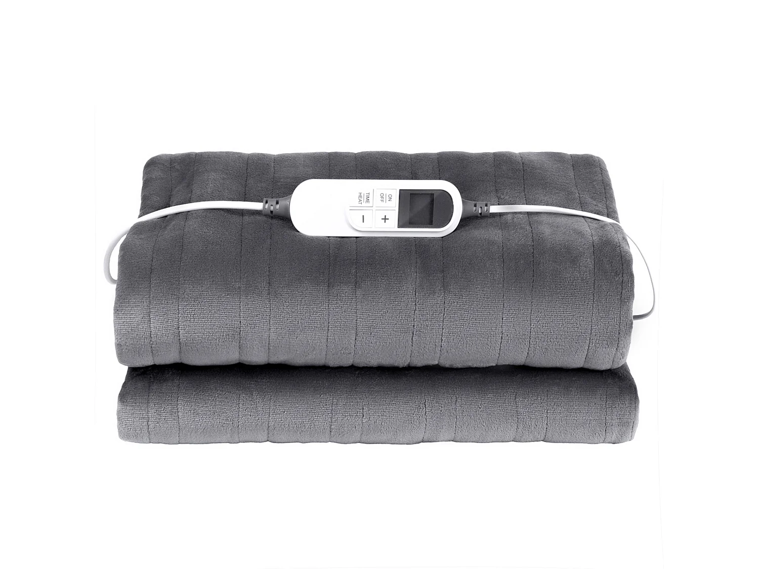 Coperta Elettrica Riscaldata, SucceBuy Coperta Riscaldata 150x200 CM Queen, Flanella Morbida, 9T&6H, Regalo, 220-240V, 150W/Grigio