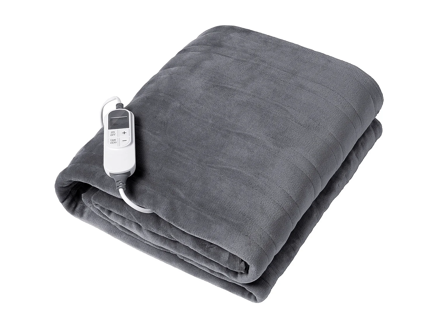 Coperta Elettrica Riscaldata, SucceBuy Coperta Riscaldata 150x200 CM Queen, Flanella Morbida, 9T&6H, Regalo, 220-240V, 150W/Grigio