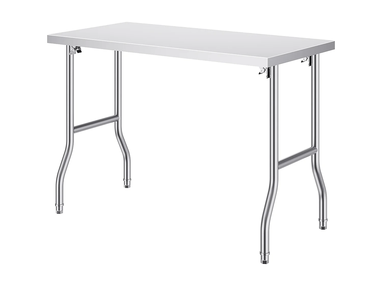 Table de Travail SucceBuy Table de Préparation Pliante 48 x 24 Pouces, Poste de Travail en Acier Inoxydable