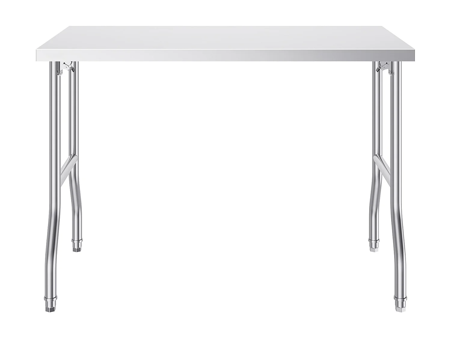 Table de Travail SucceBuy Table de Préparation Pliante 48 x 24 Pouces, Poste de Travail en Acier Inoxydable