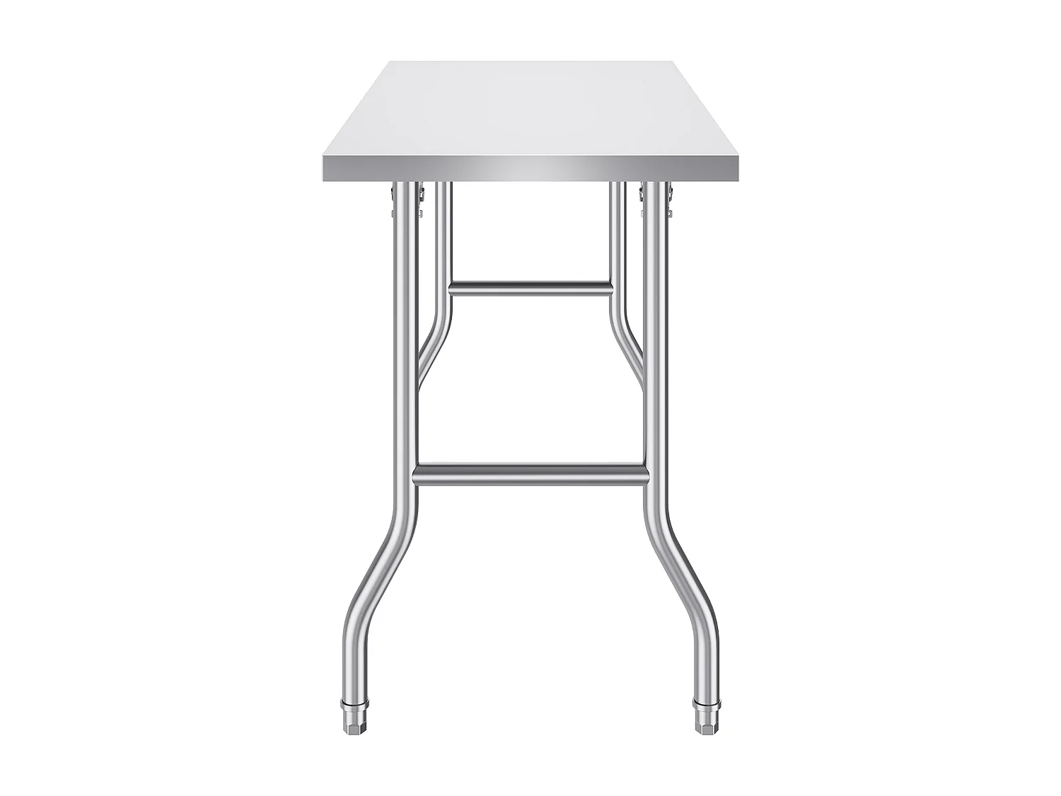 Table de Travail SucceBuy Table de Préparation Pliante 48 x 24 Pouces, Poste de Travail en Acier Inoxydable