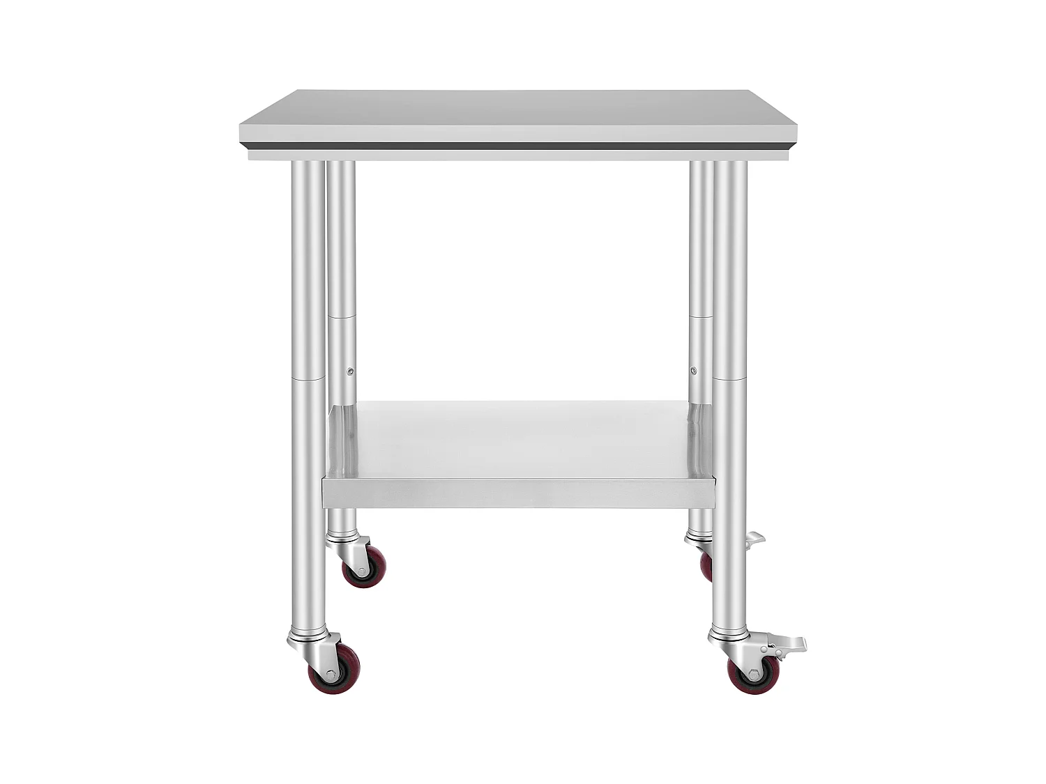Table de Travail SucceBuy Table de Travail en Acier Inoxydable 30x24 Pouces Table de Préparation Commerciale avec 4 Roulettes
