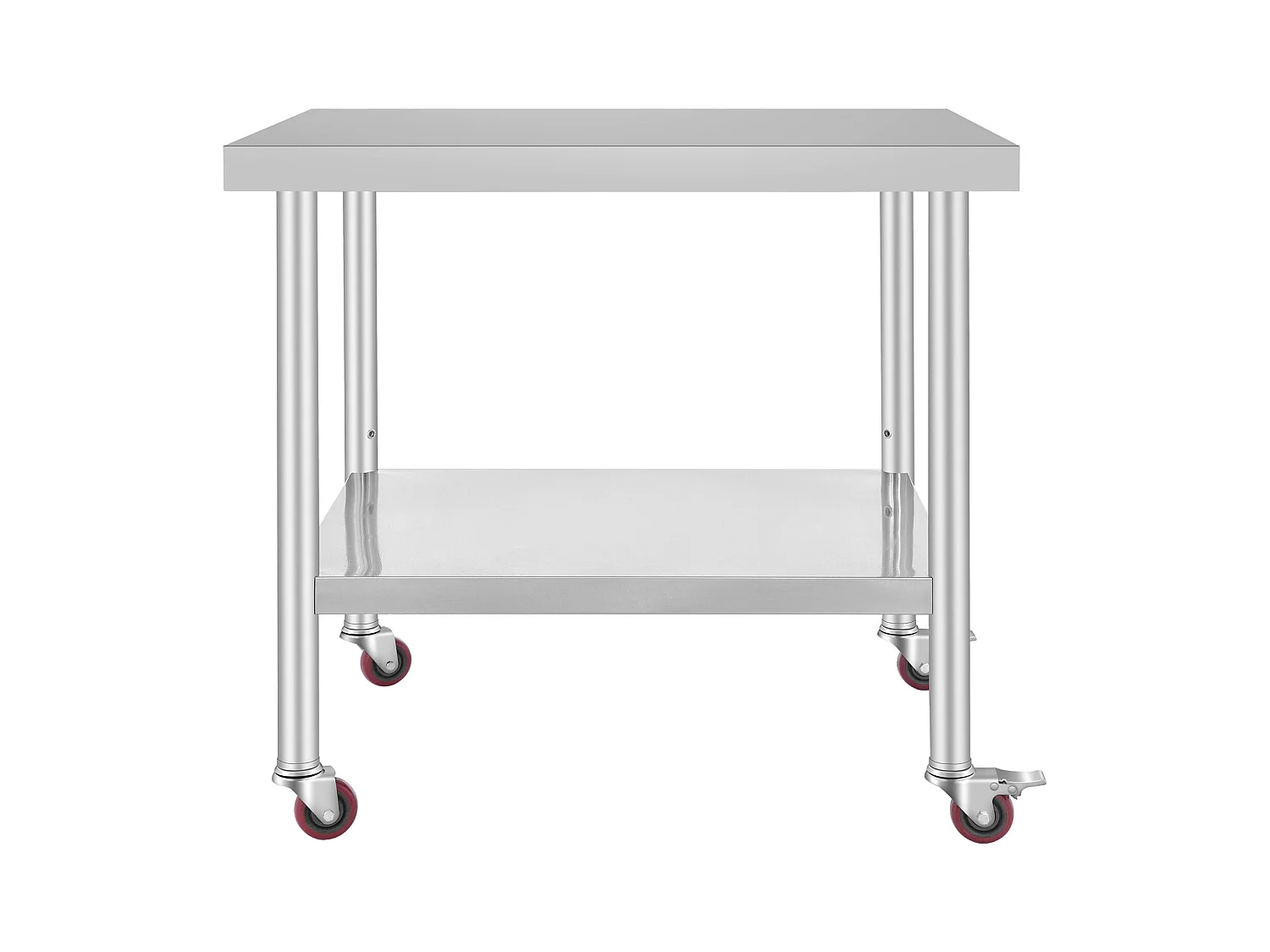 Table de Travail SucceBuy Table de Travail en Acier Inoxydable Table de Préparation Commerciale 36 x 30 Pouces avec 4 Roulettes