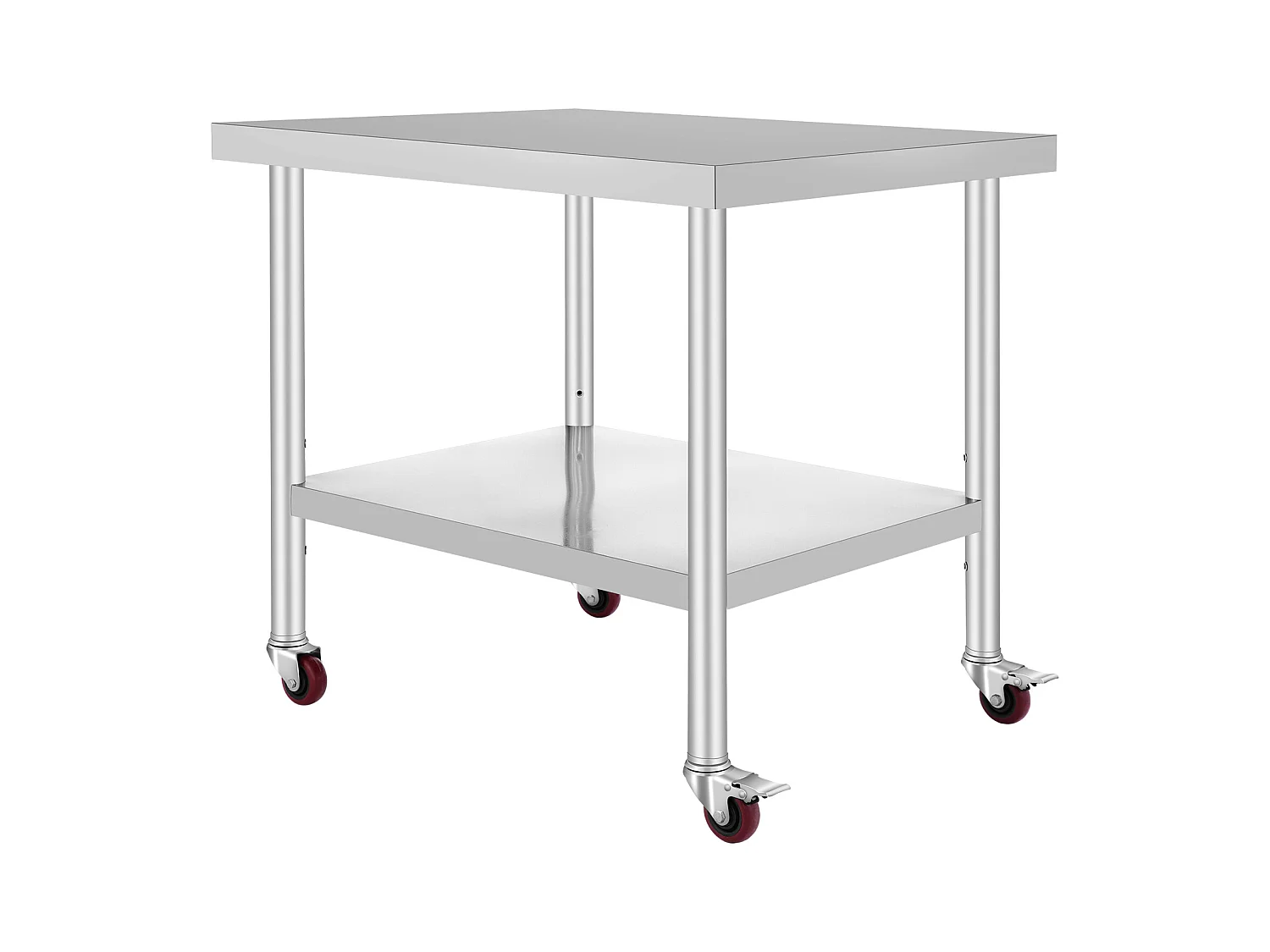 Table de Travail SucceBuy Table de Travail en Acier Inoxydable Table de Préparation Commerciale 36 x 30 Pouces avec 4 Roulettes