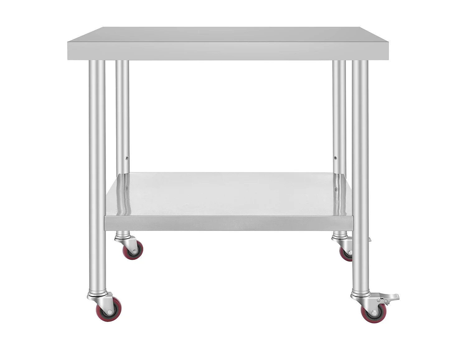 Table de Travail SucceBuy Table de Travail en Acier Inoxydable Table de Préparation Commerciale 36 x 30 Pouces avec 4 Roulettes