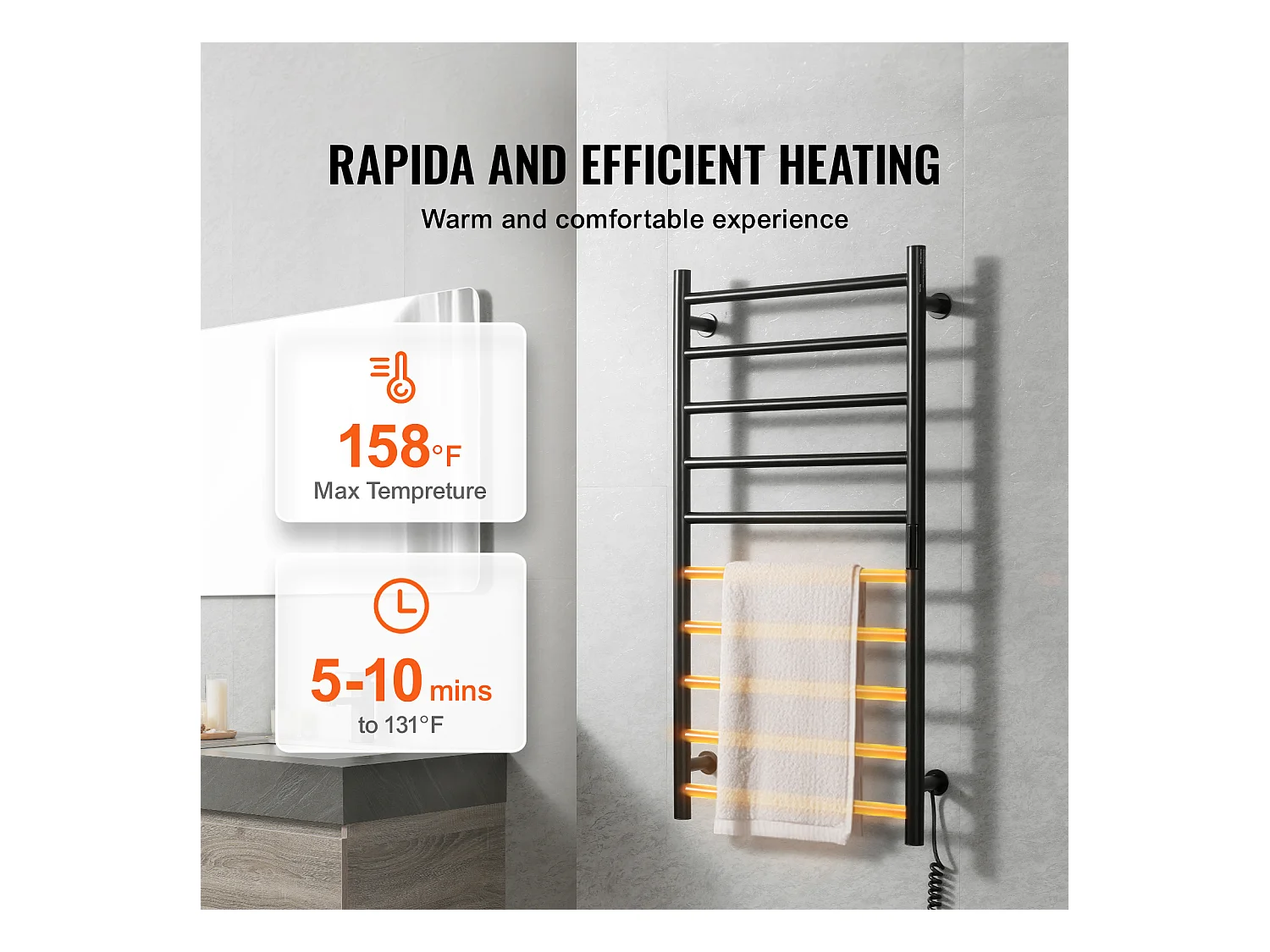 EMKE Sèche SucceBuy Chauffe-Serviettes 10 Barres