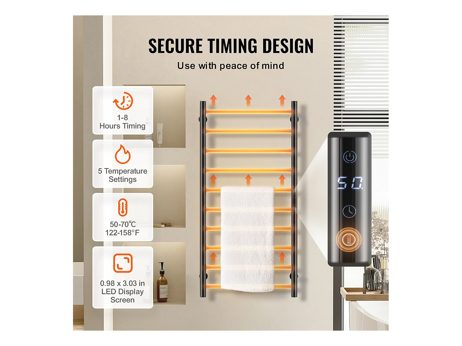 EMKE Sèche SucceBuy Chauffe-Serviettes 10 Barres