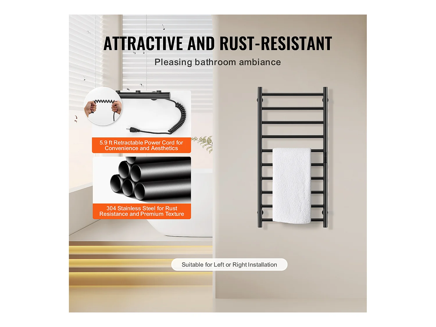 EMKE Sèche SucceBuy Chauffe-Serviettes 10 Barres