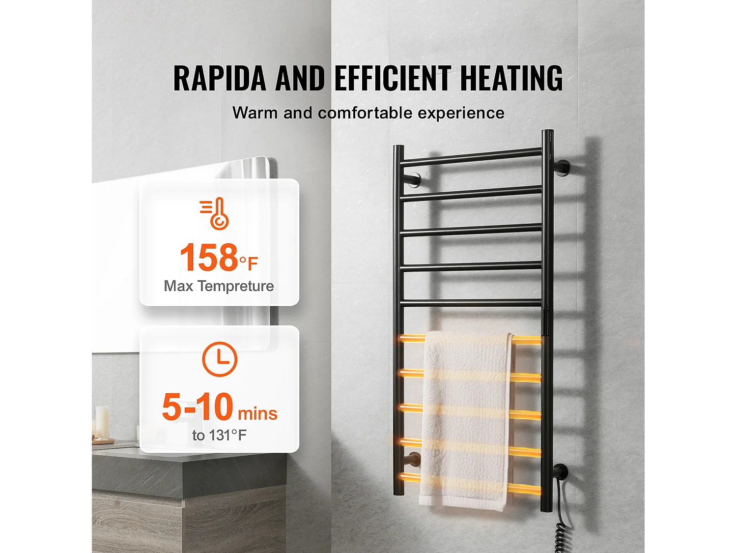 EMKE Sèche SucceBuy Chauffe-Serviettes 10 Barres