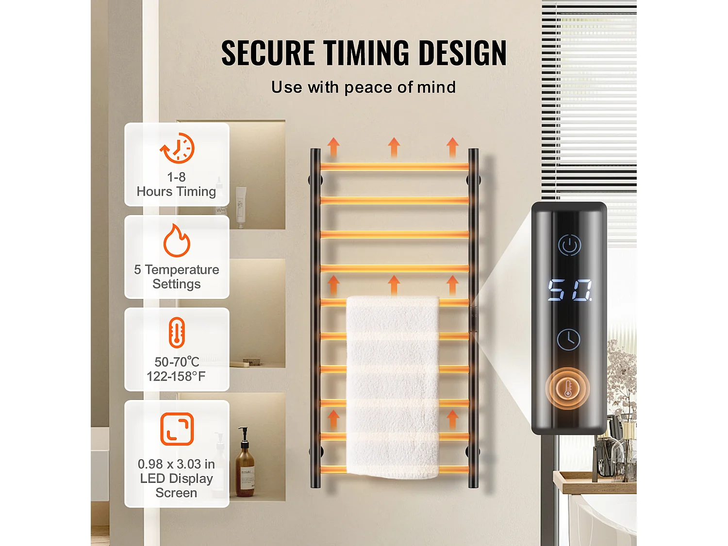 EMKE Sèche SucceBuy Chauffe-Serviettes 10 Barres