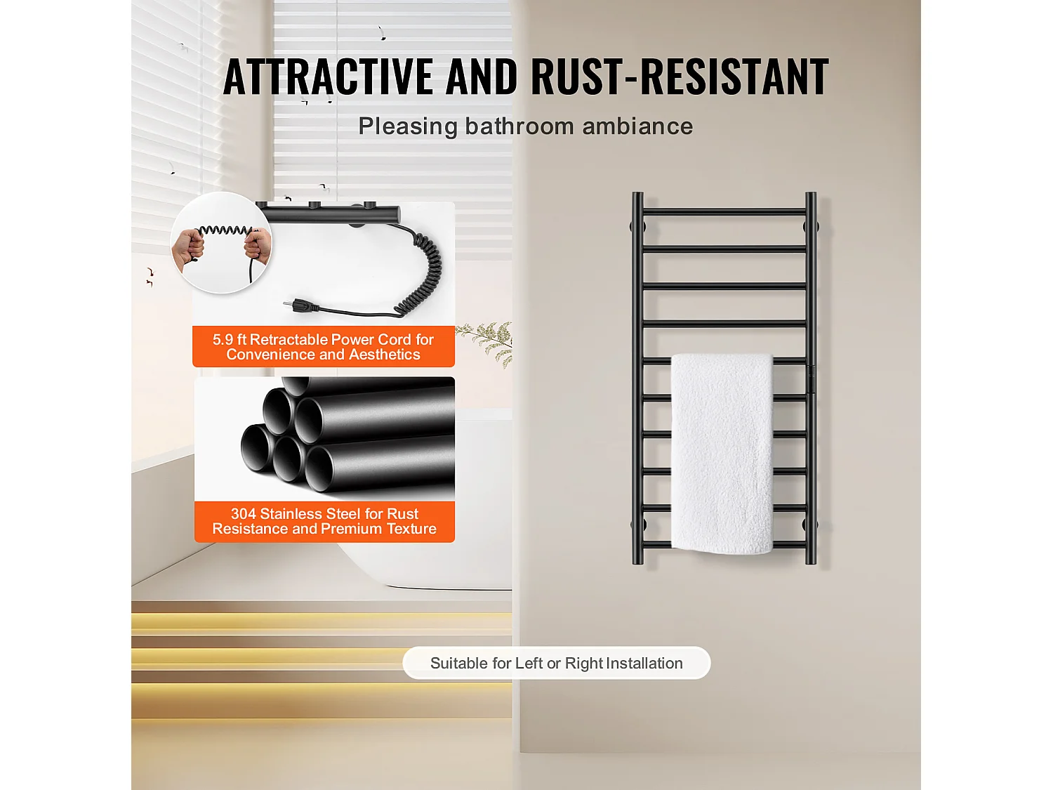 EMKE Sèche SucceBuy Chauffe-Serviettes 10 Barres