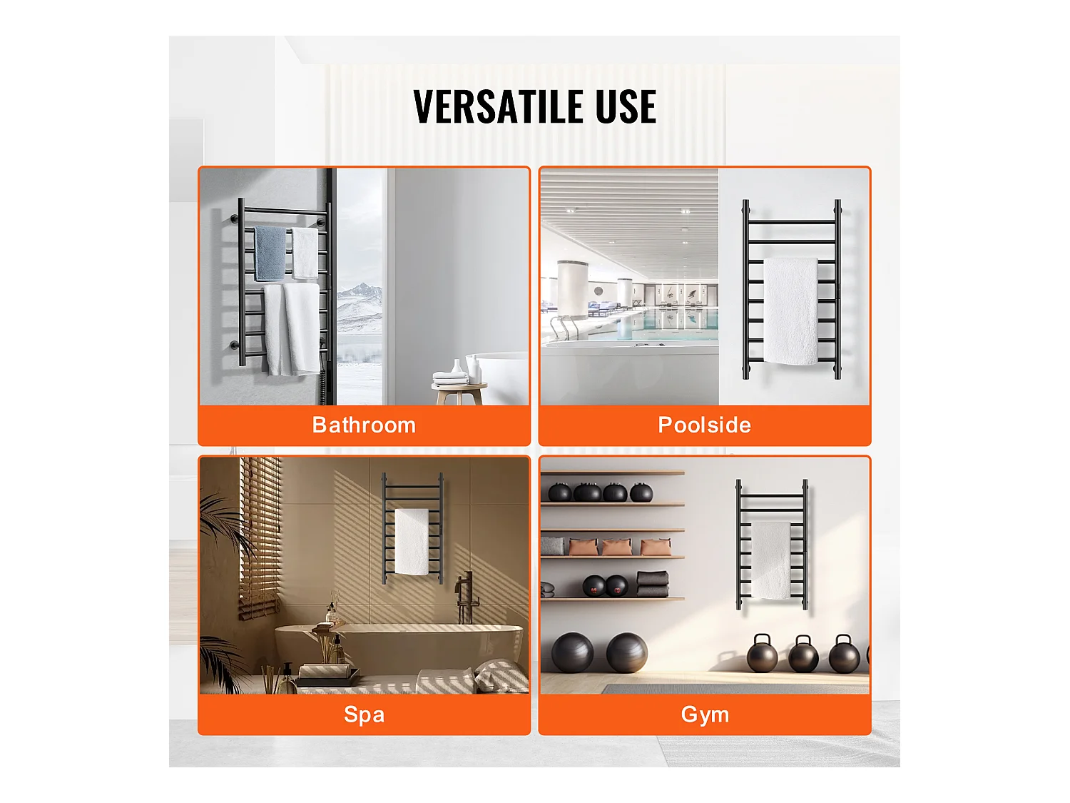 EMKE Sèche SucceBuy Porte-Serviettes Chauffant à 8 Barres