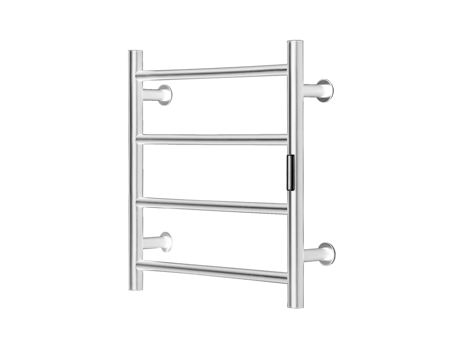 EMKE Sèche Serviettes Mural à 4 Barres, Porte-Serviettes Chauffant pour Salle de Bain, Argent