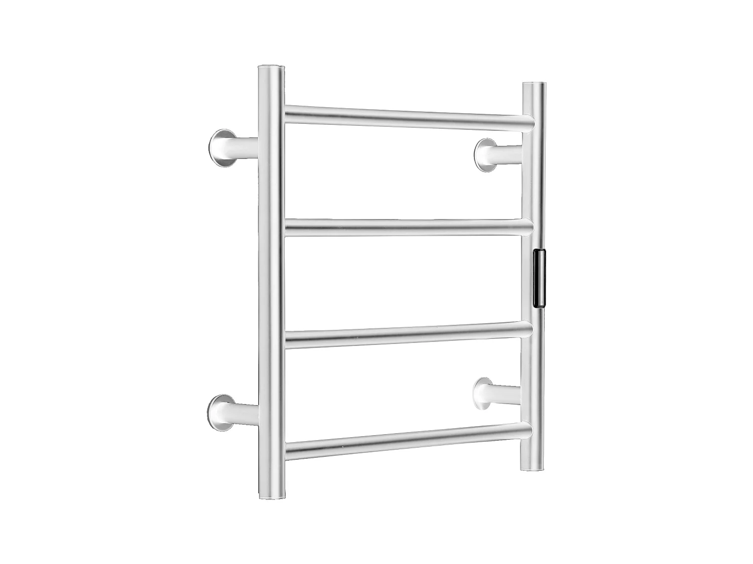 EMKE Sèche Serviettes Mural à 4 Barres, Porte-Serviettes Chauffant pour Salle de Bain, Argent
