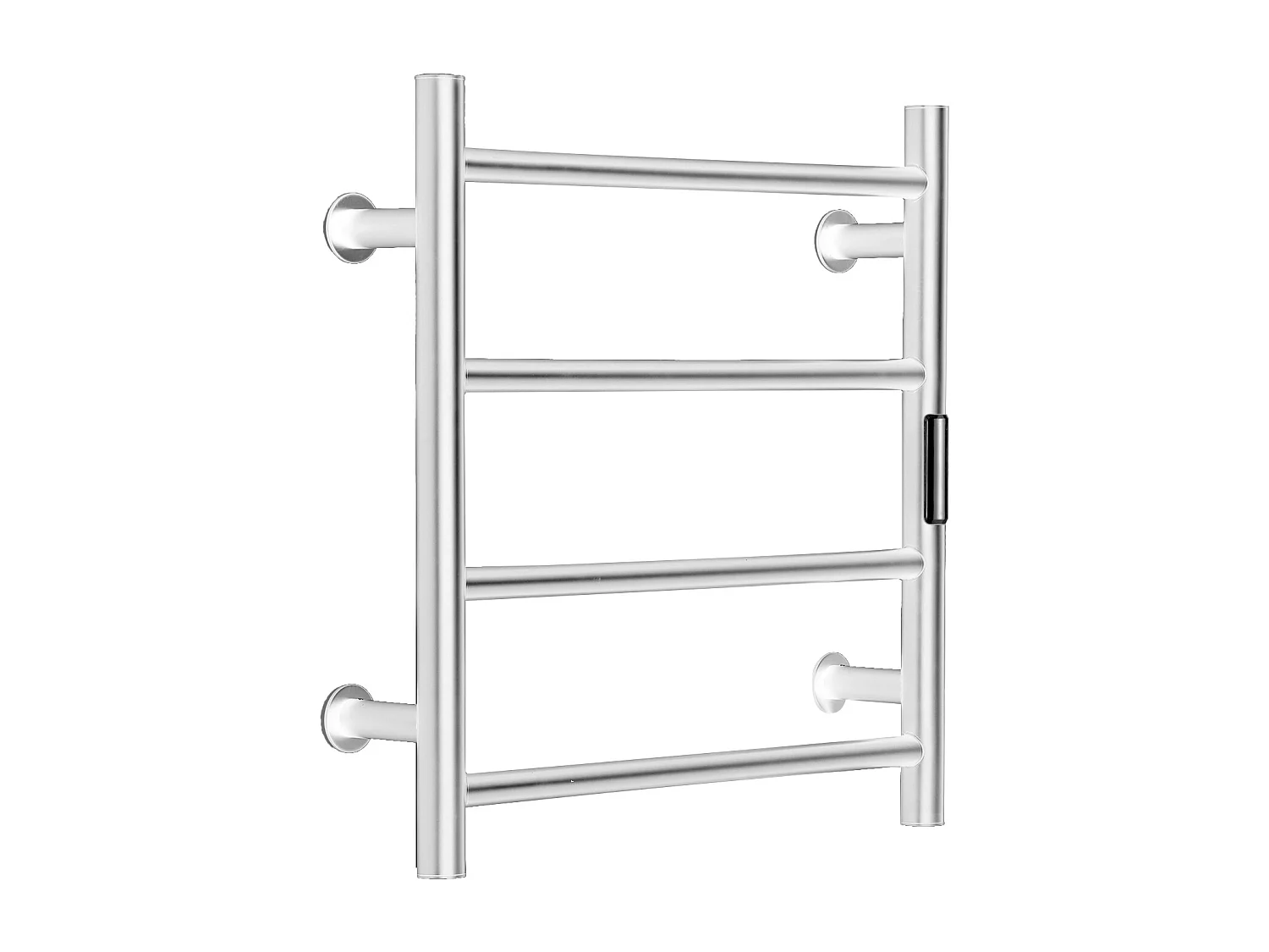 EMKE Sèche Serviettes Mural à 4 Barres, Porte-Serviettes Chauffant pour Salle de Bain, Argent