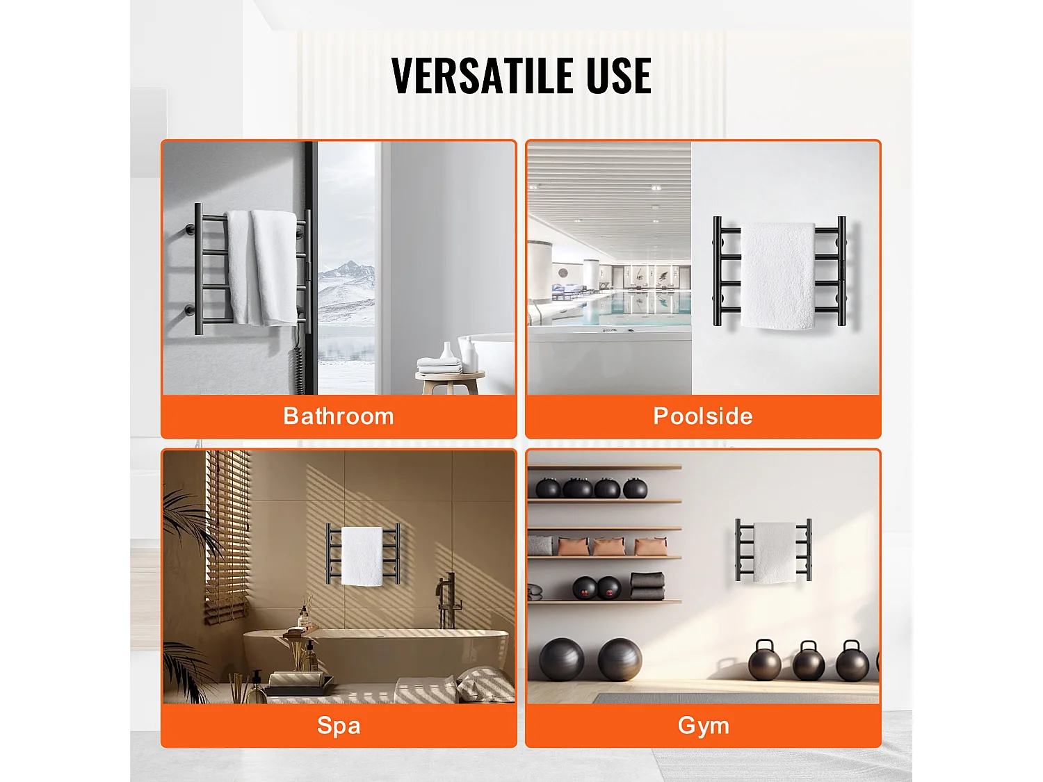 Handtuchwärmer SucceBuy Handtuchwärmer mit 4 Stäben