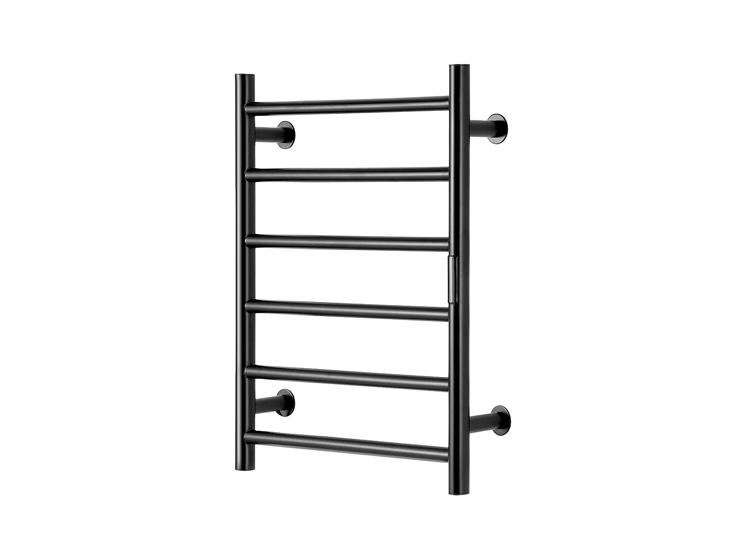 EMKE Porte-Serviettes Mural à 6 Barres, Sèche-Serviettes Chauffant pour Salle de Bain, Noir