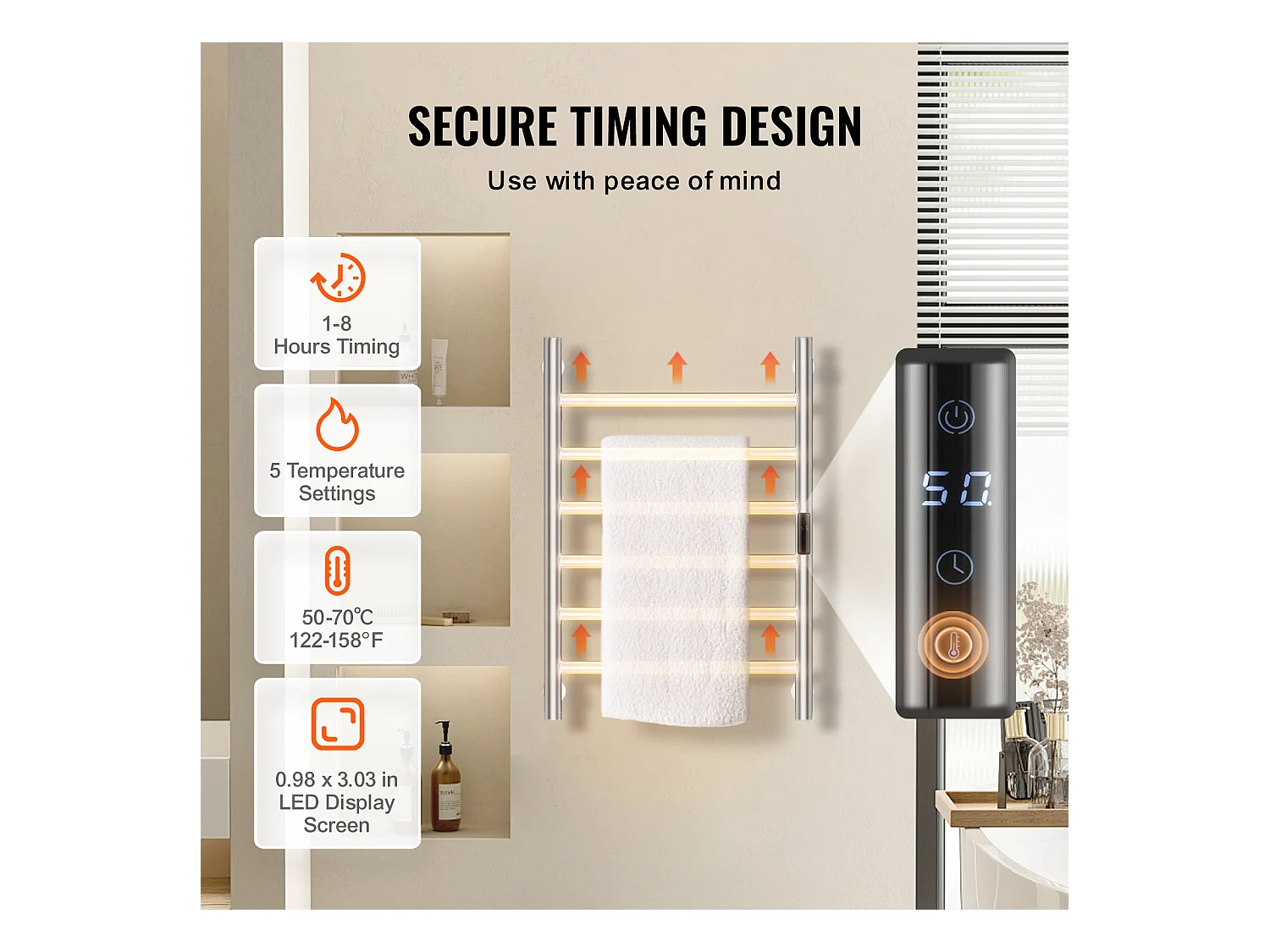 EMKE Sèche SucceBuy Chauffe-Serviettes à 6 Barres