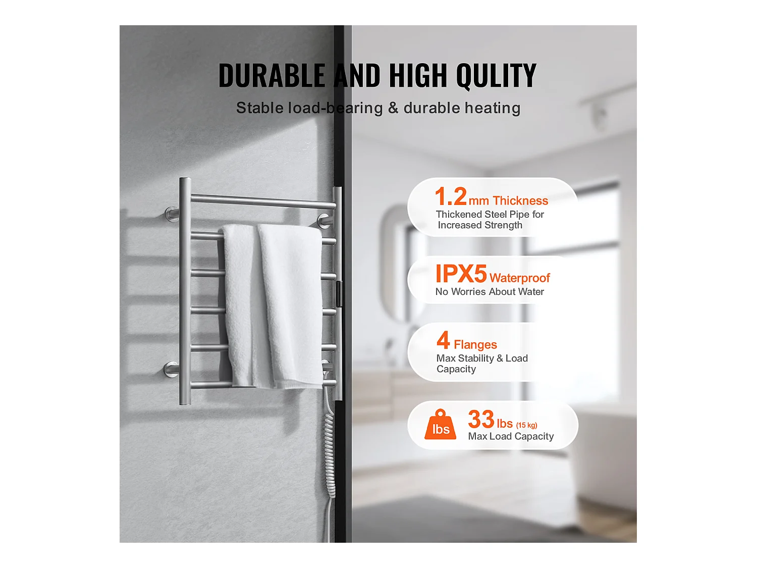 EMKE Sèche SucceBuy Chauffe-Serviettes à 6 Barres