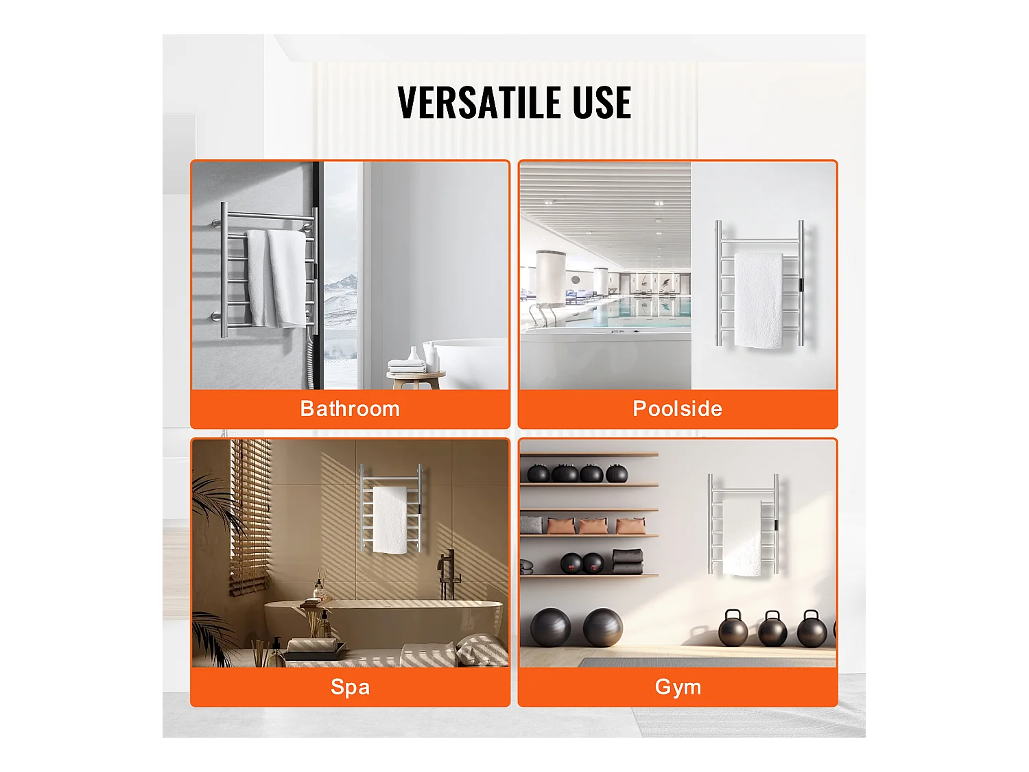 EMKE Sèche SucceBuy Chauffe-Serviettes à 6 Barres