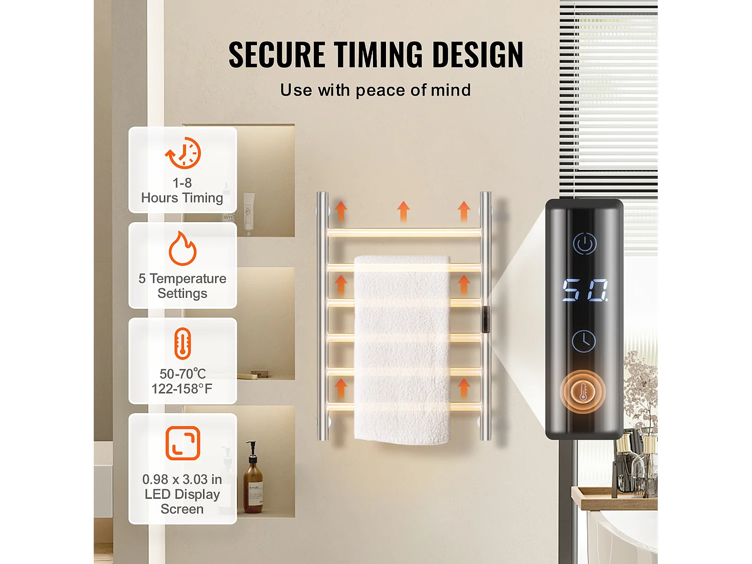 EMKE Sèche SucceBuy Chauffe-Serviettes à 6 Barres