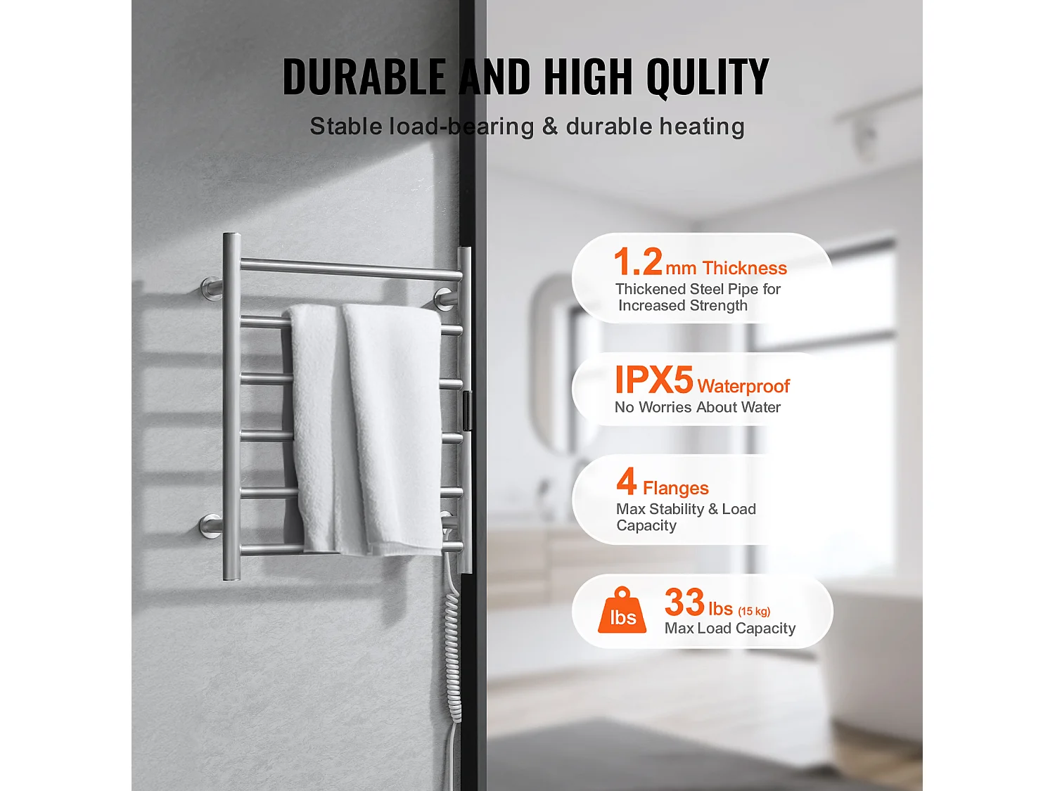 EMKE Sèche SucceBuy Chauffe-Serviettes à 6 Barres