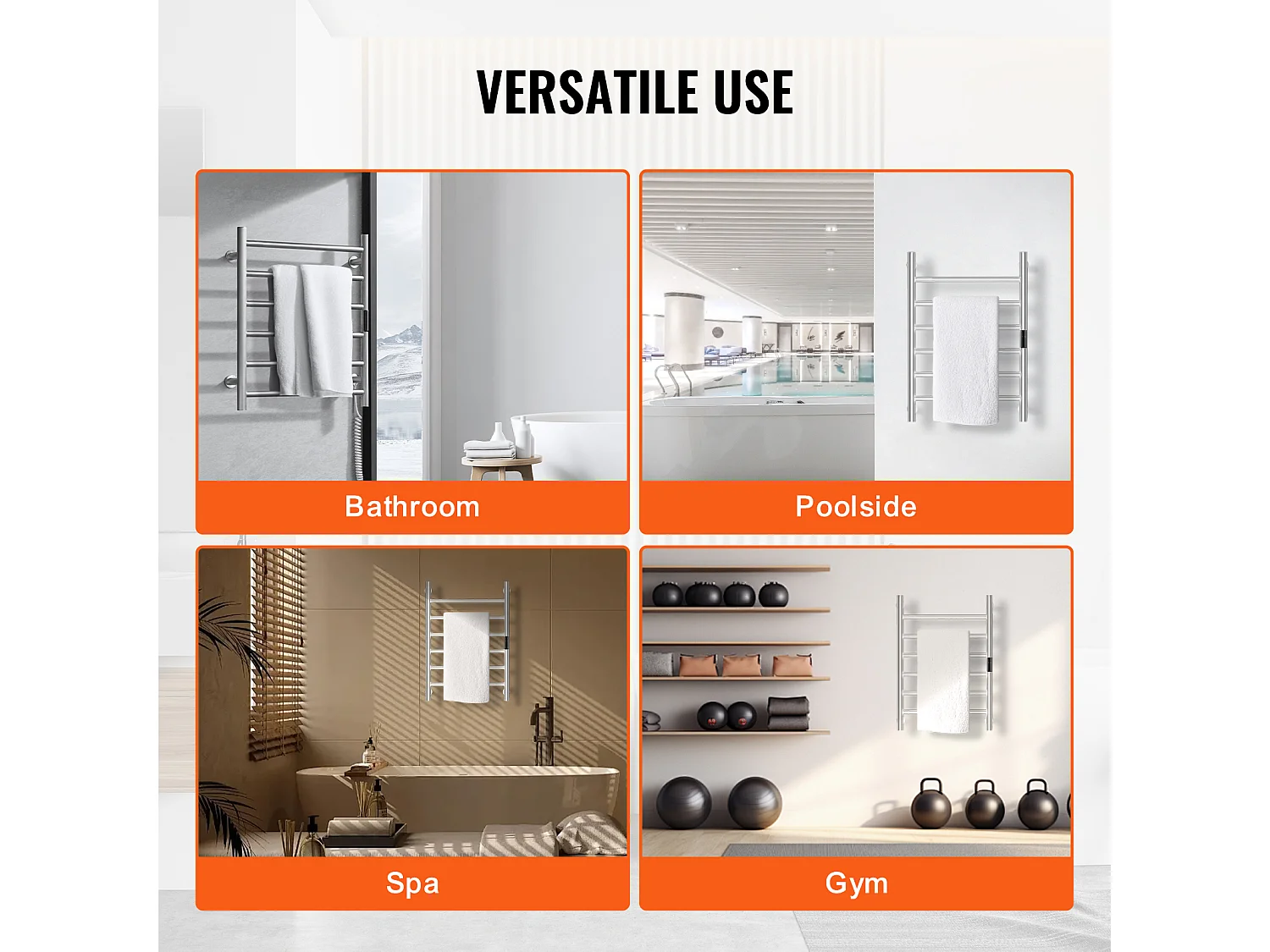 EMKE Sèche SucceBuy Chauffe-Serviettes à 6 Barres