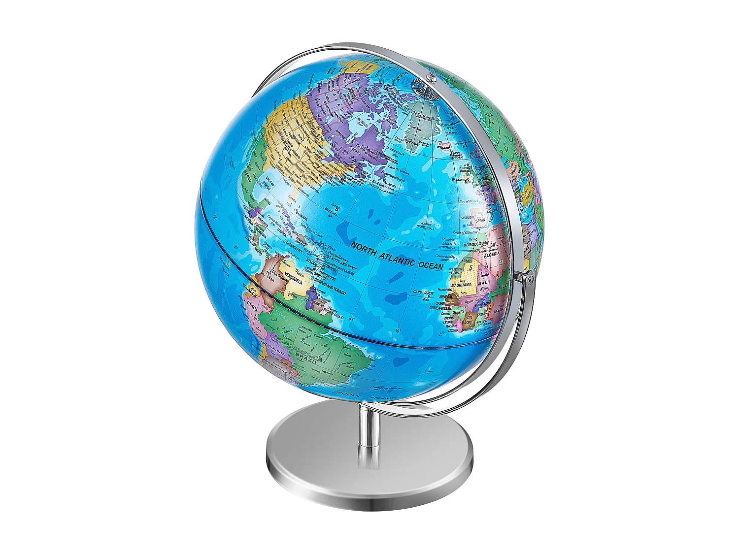 Globe Terrestre, SucceBuy  Globe Terrestre Rotatif avec Support 13 Pouces Globe Terrestre Éducatif pour L'étude et La Décoration