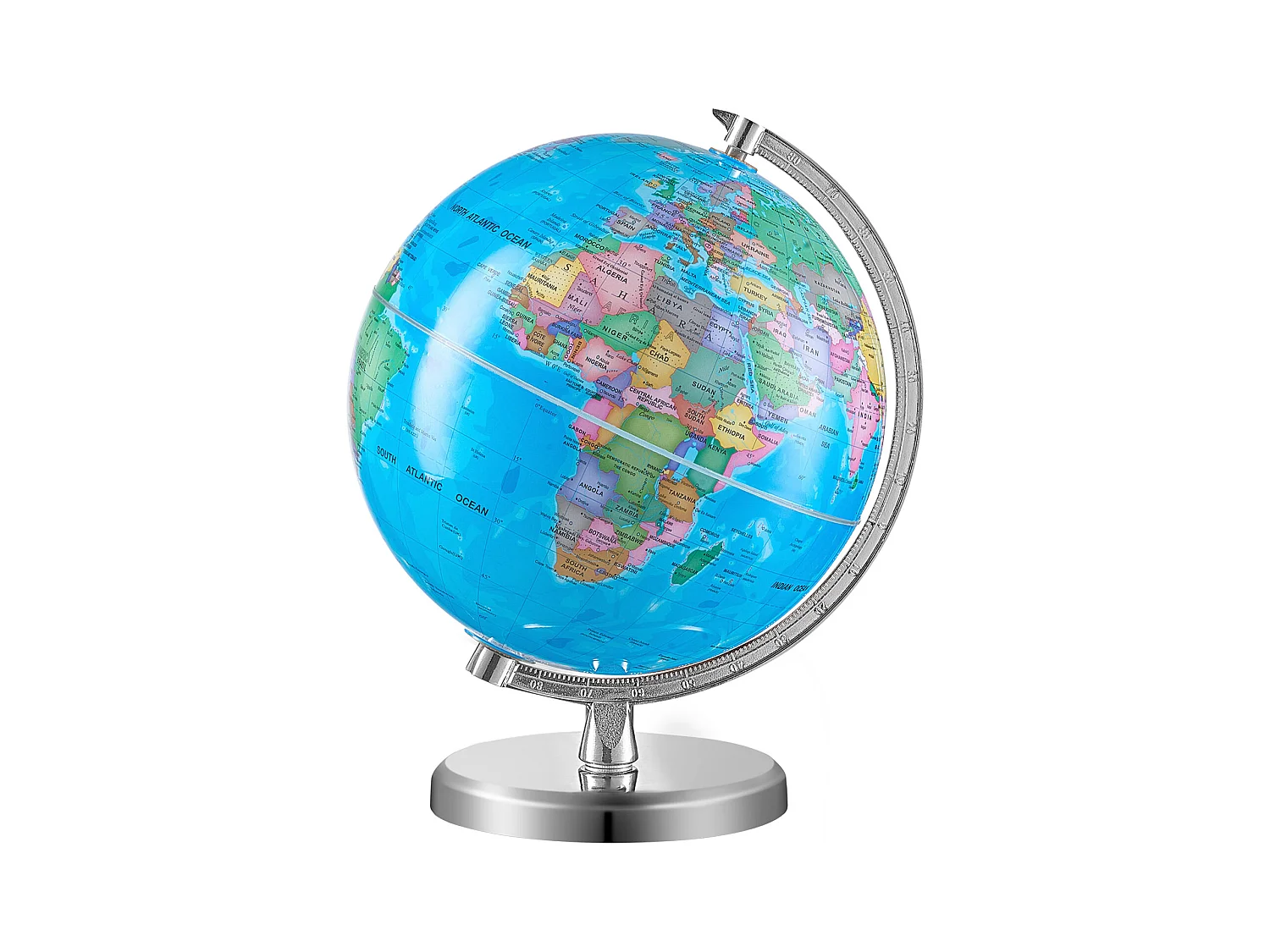 Globe Terrestre, SucceBuy Globe Terrestre Rotatif avec Support Globe Terrestre Éducatif de 8 Pouces pour L'Apprentissage et La Décoration