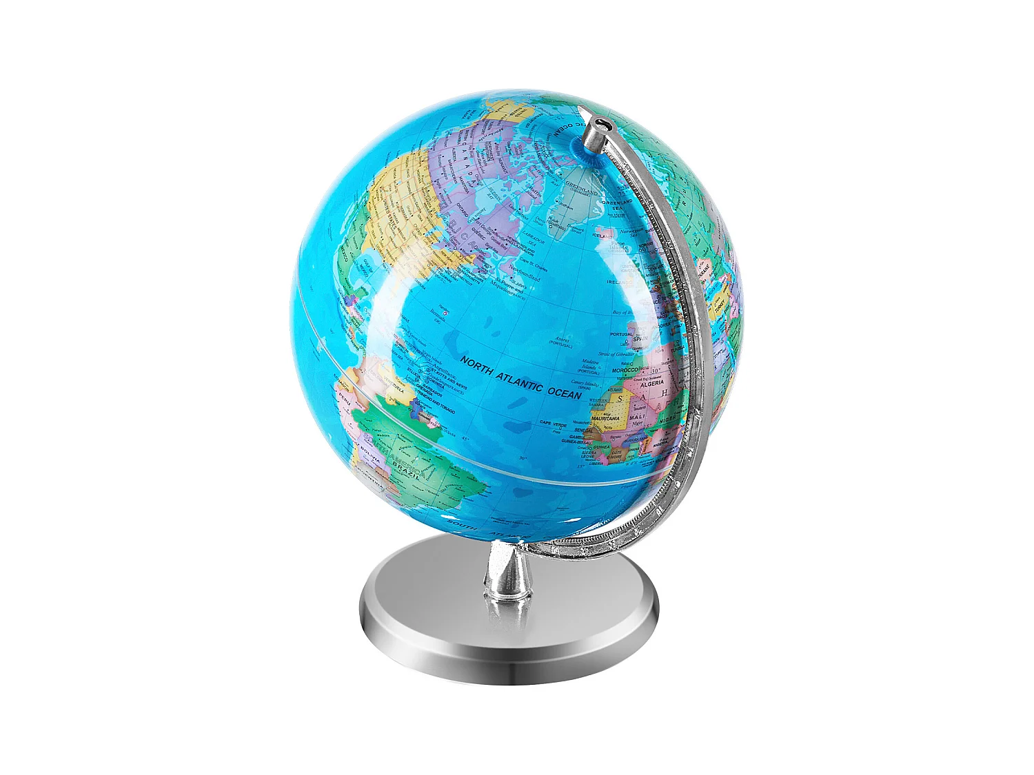 Globe Terrestre, SucceBuy Globe Terrestre Rotatif avec Support Globe Terrestre Éducatif de 8 Pouces pour L'Apprentissage et La Décoration