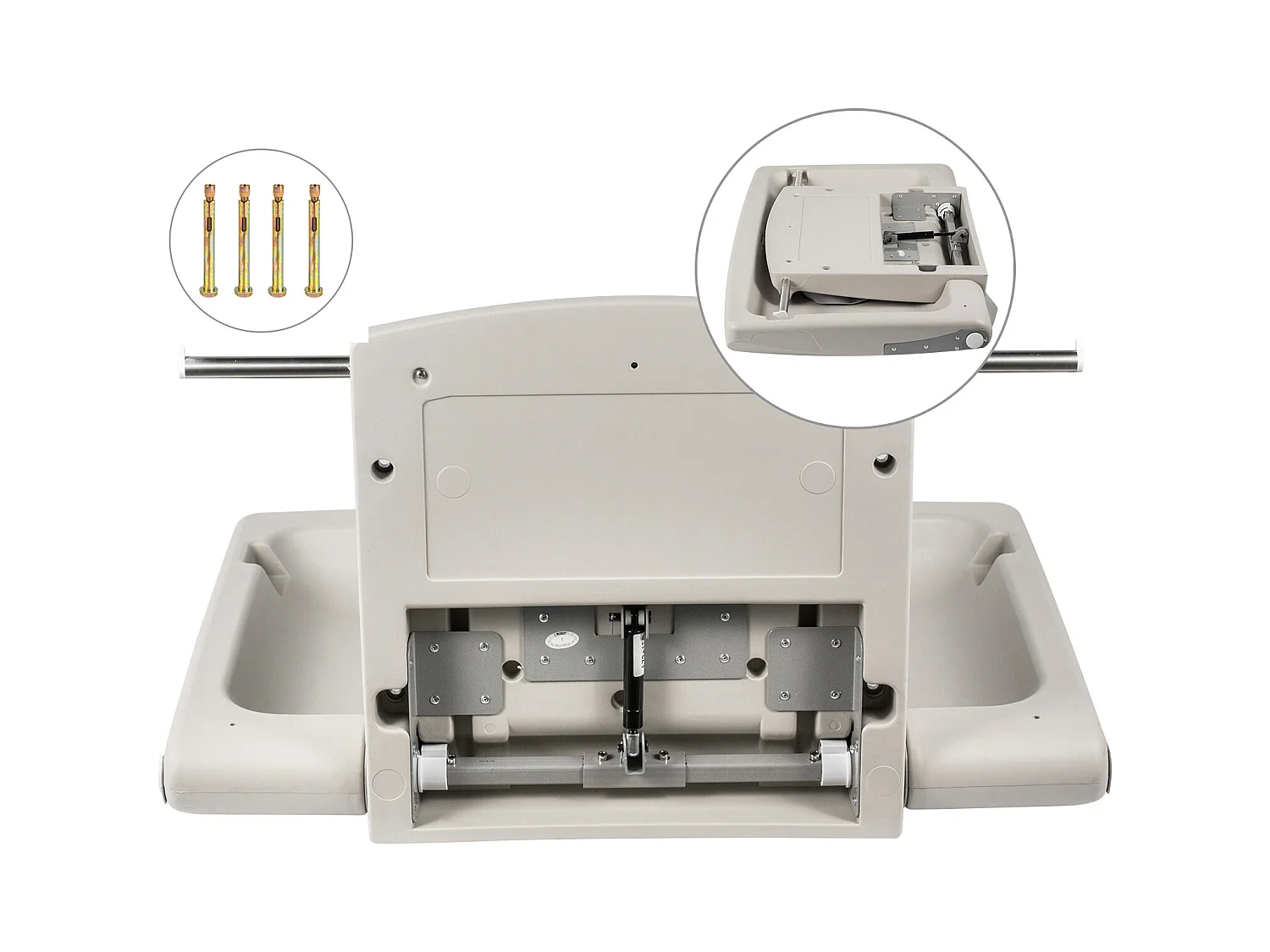 Fasciatoio Pieghevole da Parete, SucceBuy Commercial Grey Fasciatoio da Parete