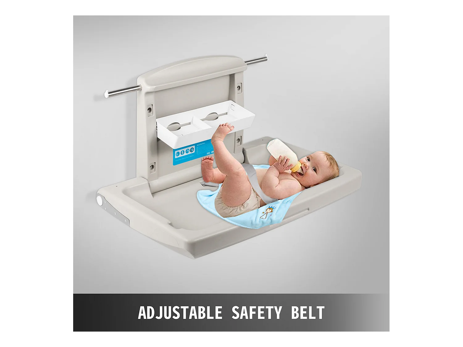 Fasciatoio Pieghevole da Parete, SucceBuy Commercial Grey Fasciatoio da Parete