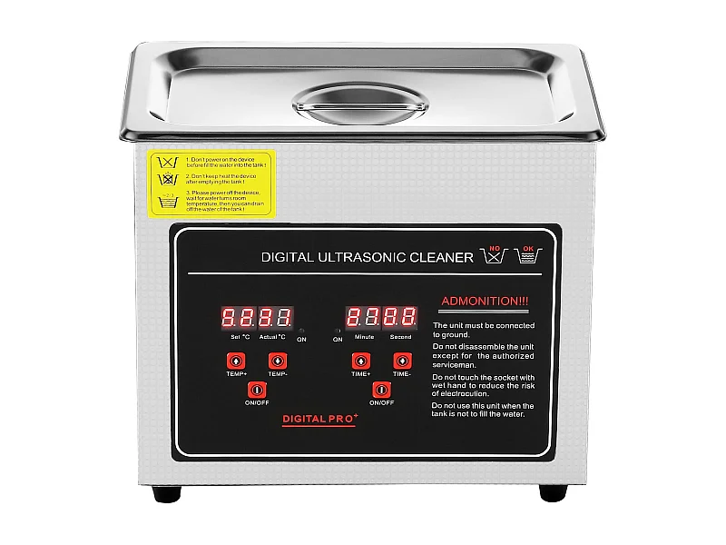 Pulitore a Ultrasuoni SucceBuy da 6 Litri con Timer e Riscaldatore, Pulitore Digitale in Acciaio Inossidabile