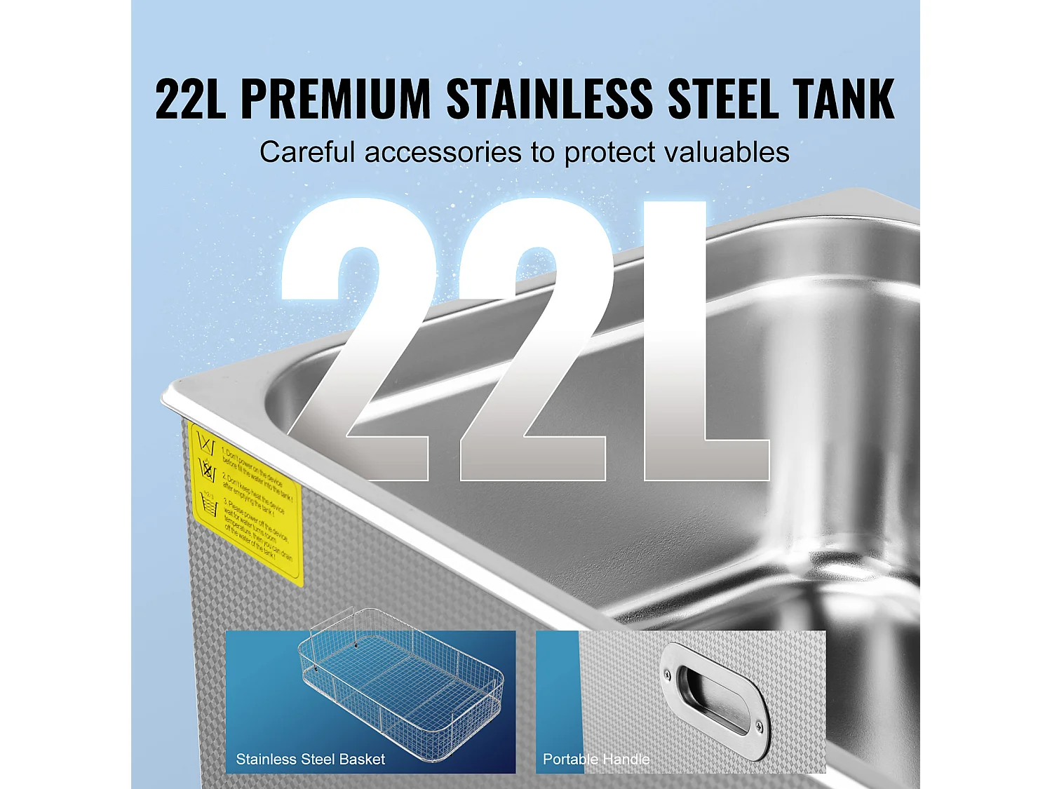 Nettoyeur à Ultrasons SucceBuy Nettoyeur à Ultrasons Numérique, Machine Sonique Numérique avec Minuterie et Chauffage