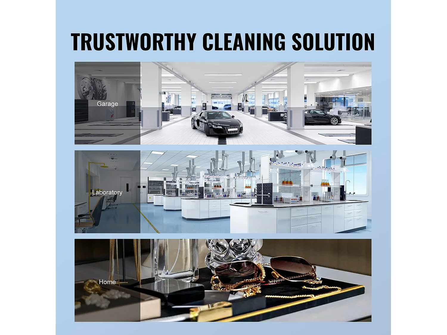 Nettoyeur à Ultrasons SucceBuy Nettoyeur à Ultrasons Numérique, Machine Sonique Numérique avec Minuterie et Chauffage