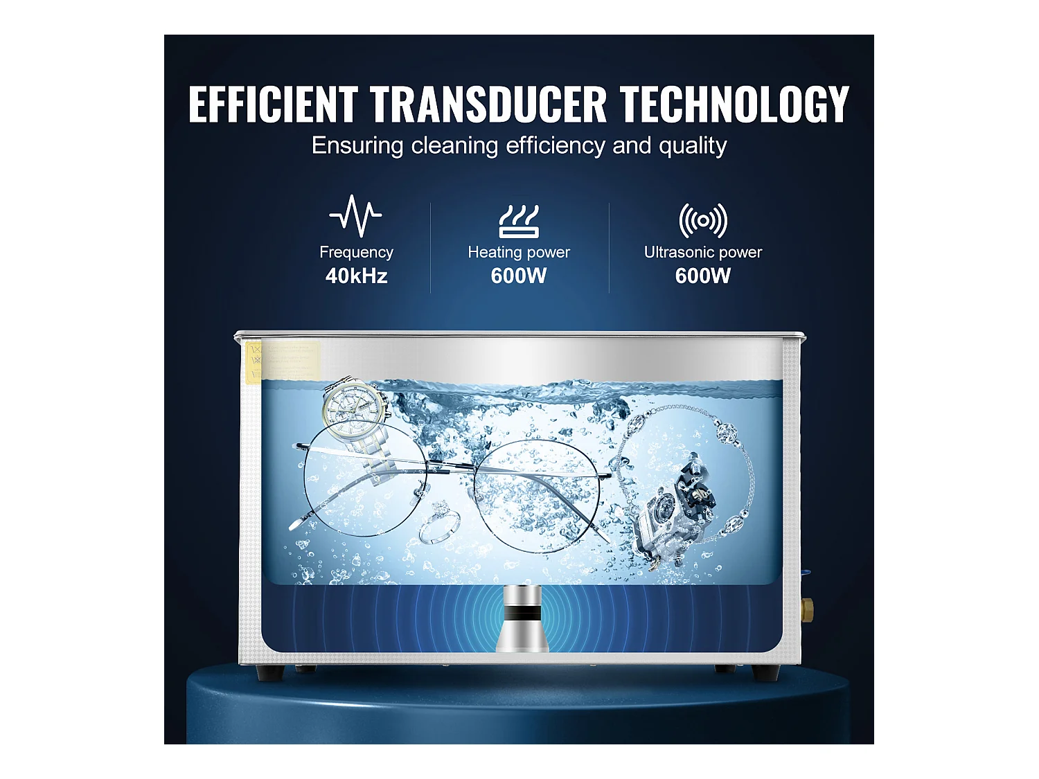 Ultraschallreiniger SucceBuy Ultraschallreiniger, 27,2 l, Professioneller Schallreinige, Digitaler Timer und Heizung